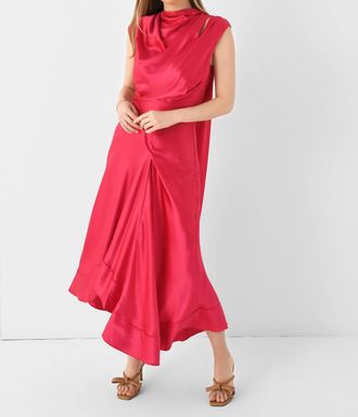 Acler Womens Giles Midi Dress In Azalea Pink