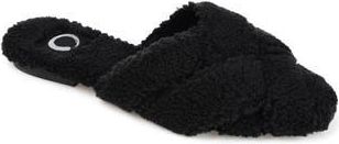 Journee Collection JOURNEE Sereena Faux Fur Slipper in Black at Nordstrom Rack, Size 9