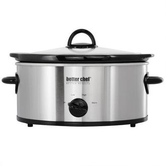 Better Chef 3 Quart Slow Cooker with Removable Stoneware Crock in Silver at Nordstrom