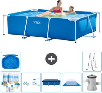 Intex Piscina Con Estructura Rectangular - 220x150x60 Cm - 7-piezas S20010