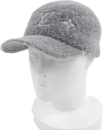 Louis Vuitton Pre-owned Katoenen Hoed - Dames - Vintage Accessoires - Grijs - ONE Size - Katoen - Vintage