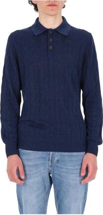 Barba Rondgebreide kleding - Heren - Ronde hals truien - Blauw - 2XL - Katoen - Truien & Vesten