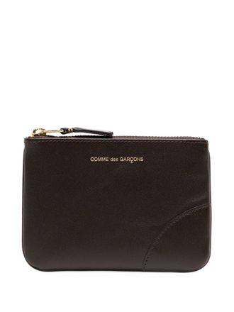 Comme Des Garçons leather zip wallet - Brown