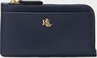 Lauren Ralph Lauren Womens Solid zipped minimalist card holder