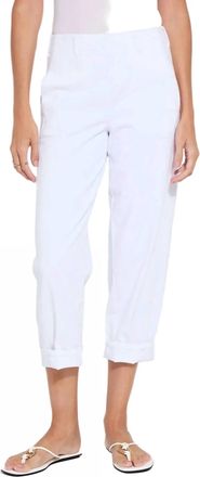Lyss&eacute; Winslet Cuffed Barrel Crop Denim Pants In White