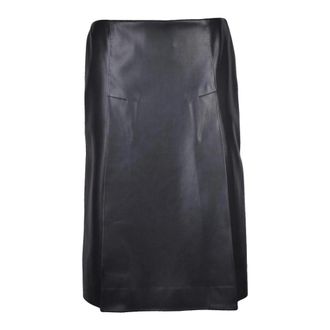 Stella McCartney Longuette in ecopelle - Dames - Leren & Su&egrave;de rokken - Zwart - S - Leer - Rokken
