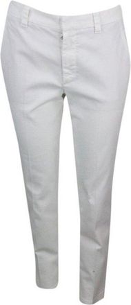 Brunello Cucinelli White Tailored Cotton Trousers, Brand Size 48 (US Size 14)