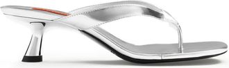 Simon Miller 57 mm Beep Thong sandalen met hak - Zilver