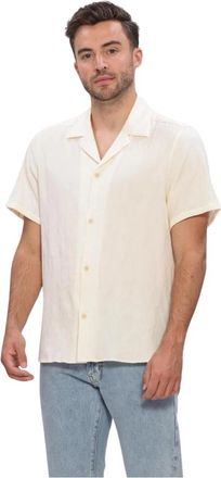 Drykorn Bijan Shirt - Heren - Korte mouwen Overhemden - Beige - S - Katoen - Overhemden