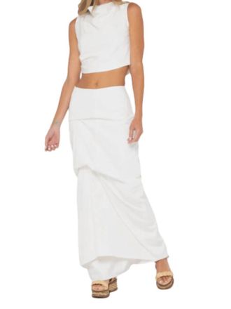 Just Bee Queen Quinn Skirt In Off White