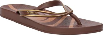 Ipanema Anatomica Linea Flip Flop in Brown/brown/copper at Nordstrom, Size 10