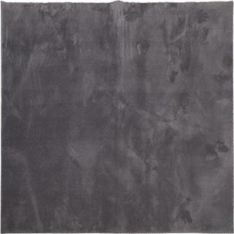 vidaXL Alfombra de pelo corto suave lavable HUARTE antracita 160x160cm vidaXL