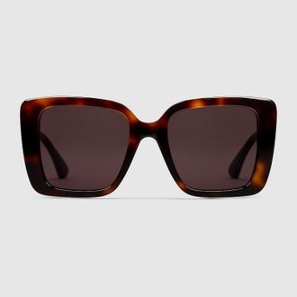 Gucci Square Frame Sunglasses, Brown