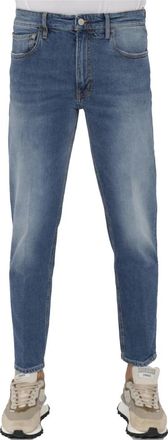 Cycle Regular Straight Ankle Leg Jeans - Heren - Slim Fit Jeans - Blauw - W33 - Polyester - Jeans