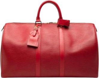 Louis Vuitton Pre-owned Keepall 45 - Dames - Vintage Weekendtas - Rood - ONE Size - Leer - Vintage
