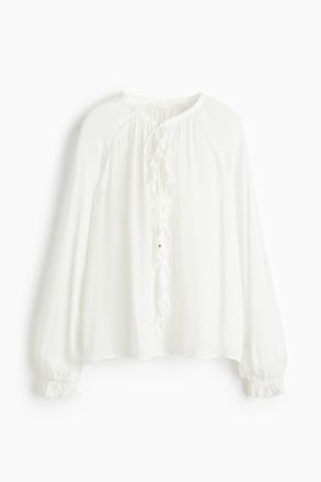 H&M Chiffonbluse - Weiss