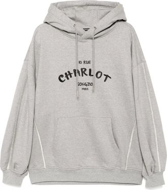 Songzio Felpa Charlot Paris Painter con cappuccio - Grigio