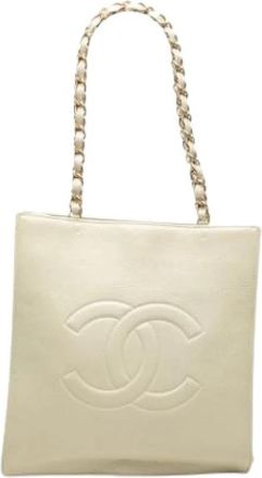 Chanel Pre-owned Leather chanel-bags - Dames - Vintage Shopper - Beige - ONE Size - Vintage