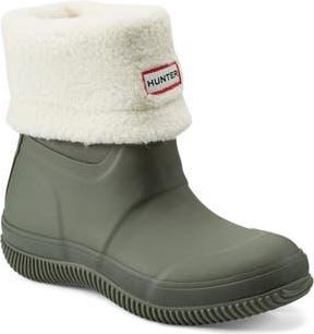 Hunter Thunor Indoor/Outdoor Insulated Roll Top Waterproof Snow Boot in Galloway Green at Nordstrom Rack, Size 11