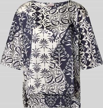 Emme Blusenshirt mit 3/4-Arm Modell ABANO in Marine, Gr&ouml;&szlig;e 34