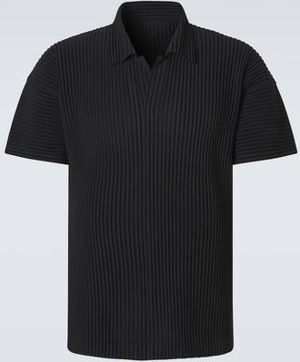 Homme Pliss&eacute; Issey Miyake Homme Pliss&eacute; Issey Miyake Basics pleated polo shirt