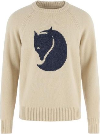 Fj&auml;llr&auml;ven Logo Knit Sweater Wollpullover f&uuml;r Herren | beige