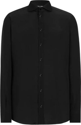 Dolce & Gabbana Heren, Overhemden, Zwart, Maat: 4XL Katoen