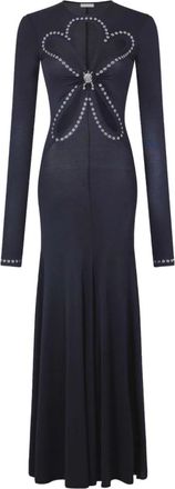 Paco Rabanne Second-skin Lange Jurk in Jersey - Dames - Maxi kleedjes - Zwart - S - Kleedjes