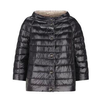 Herno Winter Jackets, female, Black, Size: XS Quilted Down Jacket