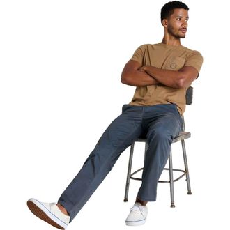 Toad & Co Mens Primo Short Sleeve Crew Embroidered in Honey Brown Smile Embroidery at Nordstrom, Size Xx-Large