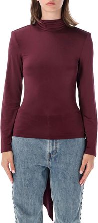 Rotate Long-Sleeved Scarf Scarf Detail Long-Sleeve Top