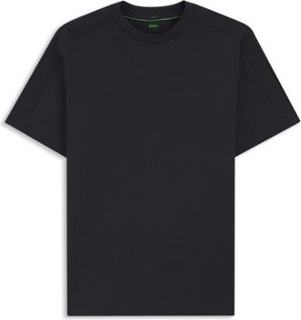BOSS Stretch-cotton T-shirt with jacquard tape