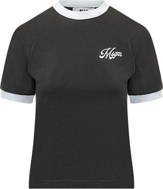 Msgm T-Shirt - Dames - T-shirts - Zwart - XS - Tops