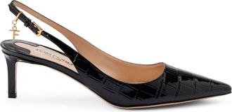 Tom Ford 55mm Angelina pumps - women - Goat Skin/Goat Skin/zamac/Brass/Calf Leather - 37.5 - Black