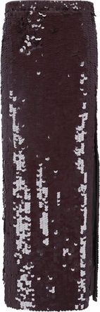 P.A.R.O.S.H. Maxi Skirt with All-Over Sequin Embellishment