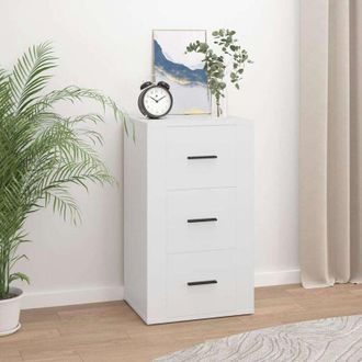 vidaXL Vidaxl - Aparador De Madera Contrachapada Blanco 40x33x70 Cm
