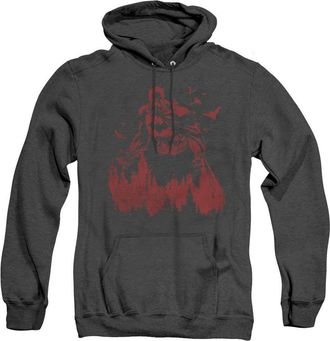 Gildan Batman Red Knight Adult Heather Hoodie / Hooded Sweatshirt