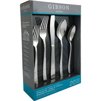 Gibson Royal Brighton 20 Piece Flatware Set in Metallic Silver at Nordstrom