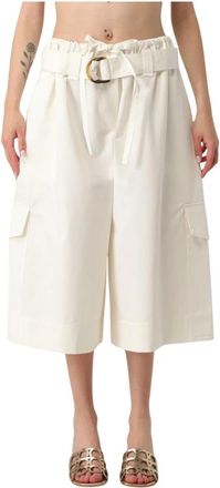 Zimmermann Stijlvolle geweven culottes met meerdere zakken - Dames - Korte Broeken - Wit - S - Korte Broeken