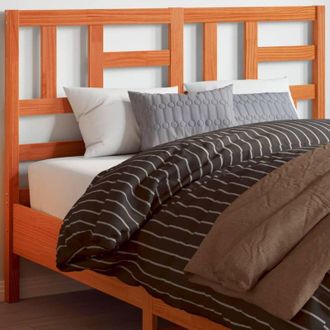 vidaXL Cabecero De Cama Madera Maciza De Pino Marr&oacute;n Cera 150 Cm Vidaxl
