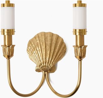 Mrs. Alice Marina Rechargeable Double Wall Light in Brass at Nordstrom