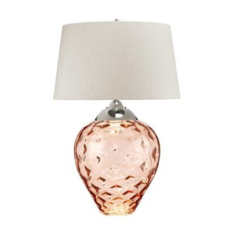 Netlighting Samara Large Table Lamp Salmontinted Glass in Pink