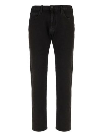 Emporio Armani logo-plaque jeans - men - Cotton/Elastane - 30 - Grey