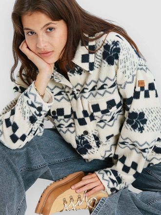 Roxy Morning Crush Shacket Sherpa Giacca bianco