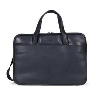 Howard London Laptop Bag Oscar - Heren - Laptoptassen - Zwart - ONE Size - Leer - Tassen