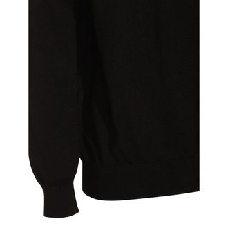 Malo Virgin Wool Crew Neck Sweater - Black