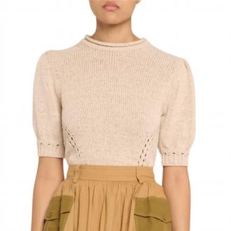 Ulla Johnson Pia Knit Top In Cowrie