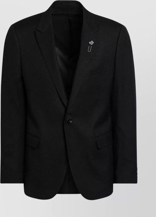 Lardini single breasted wool blend jacket