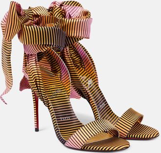 Christian Louboutin Sandale Du Desert 100 crepe satin sandals