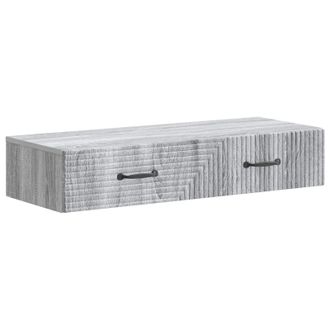 vidaXL Mesa Lateral Montada En La Pared Gris Sonoma Vidaxl